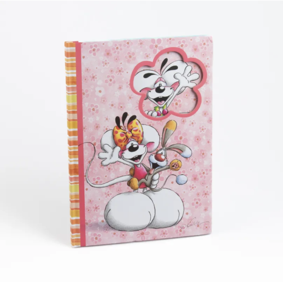Carnet A4 rigide - Motifs fleurs - Diddl