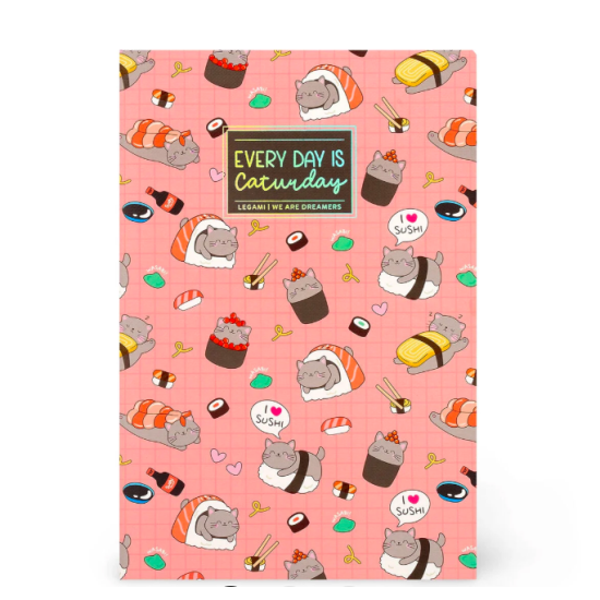 Cahier ligné A5 80 pages - Sushi Cat - Legami
