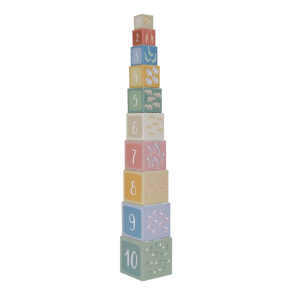 10 cubes à empiler animaux - Safari Friends - Little Dutch