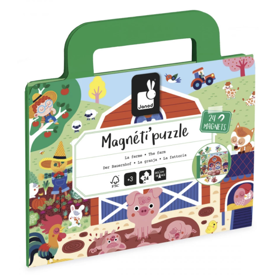 Magnéti'puzzle - La ferme 24 pièces - Janod