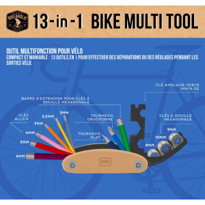 Outil multi-fonctions pour vélo 13 en 1 - Legami