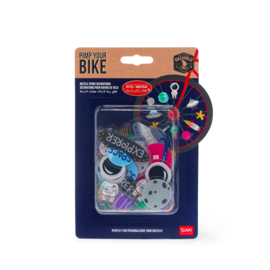 Set de 30 décorations pour rayons de vélo - Espace - Legami