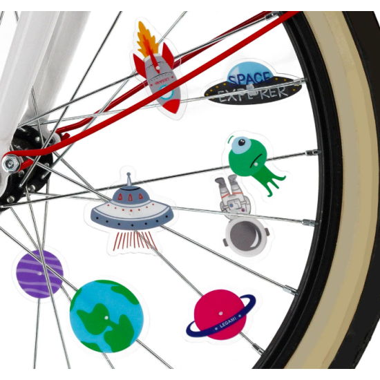 Set de 30 décorations pour rayons de vélo - Espace - Legami