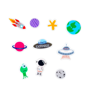Set de 30 décorations pour rayons de vélo - Espace - Legami