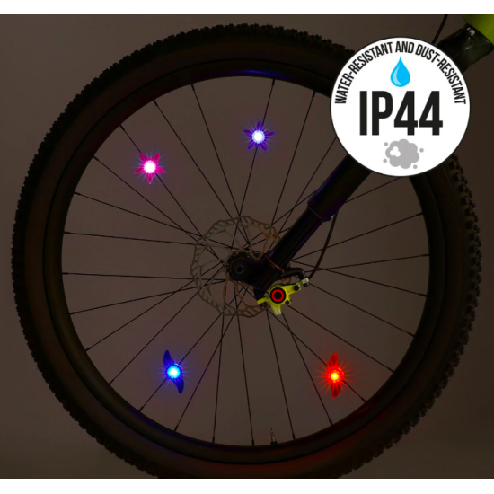 Set de 2 lumières LED pour rayons de vélo - Espace - Legami