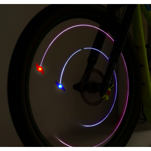 Set de 2 lumières LED pour rayons de vélo - Espace - Legami