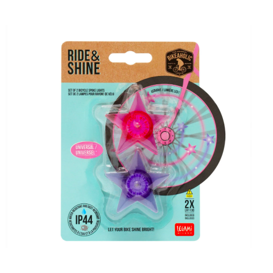 Set de 2 lumières LED pour rayons de vélo - Licorne - Legami
