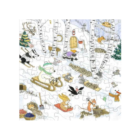 4 puzzles évolutifs - Calinours fête les saisons - L'école des loisirs