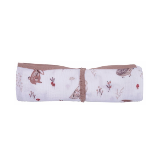 Lange en double gaze de coton 70 x 70 cm - Cosy forest