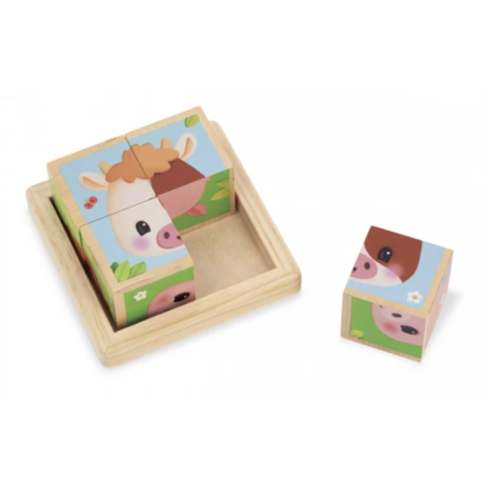 Barquette 4 cubes ferme - Janod