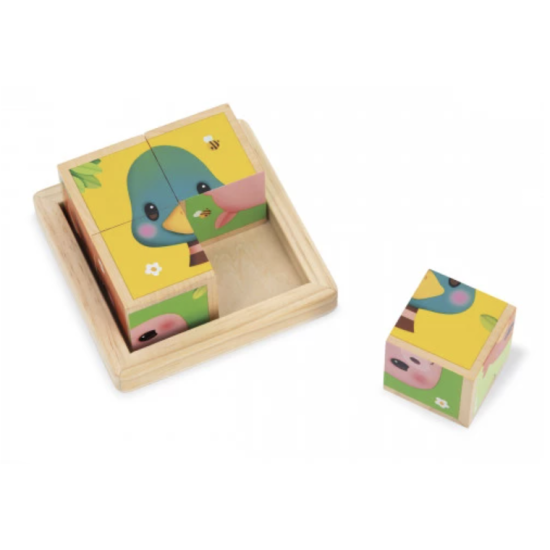 Barquette 4 cubes ferme - Janod
