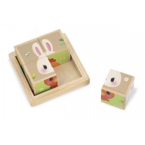 Barquette 4 cubes ferme - Janod