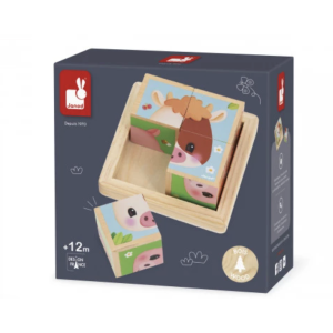Barquette 4 cubes ferme - Janod
