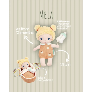 Poupée en tissu - Méla et son couffin 21 cm - Lilliputiens