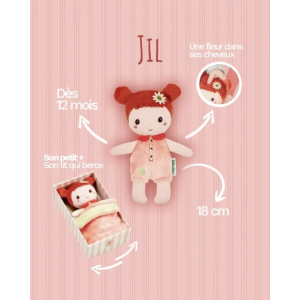 Jil - Petite poupée en tissu 18 cm- Lilliputiens