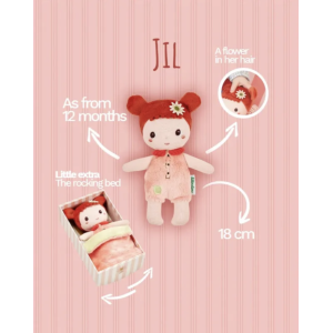 Jil - Petite poupée en tissu 18 cm- Lilliputiens
