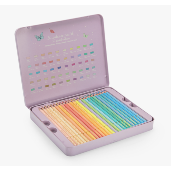 50 crayons de couleur - Les Rosalies - Moulin Roty