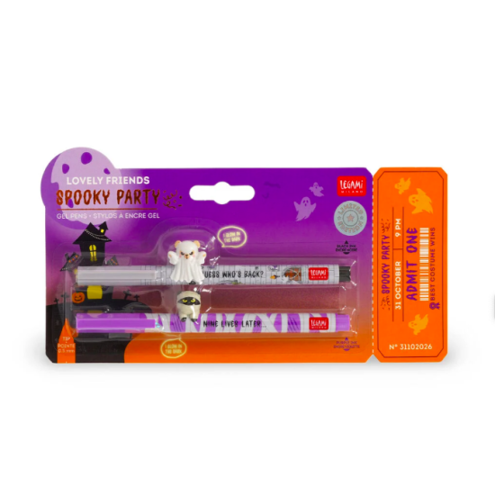 Stylos gel Lovely Friends Spooky Party édition limitée Halloween - Legami