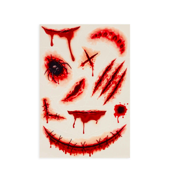Tatouages éphémères - Scar Halloween - Legami