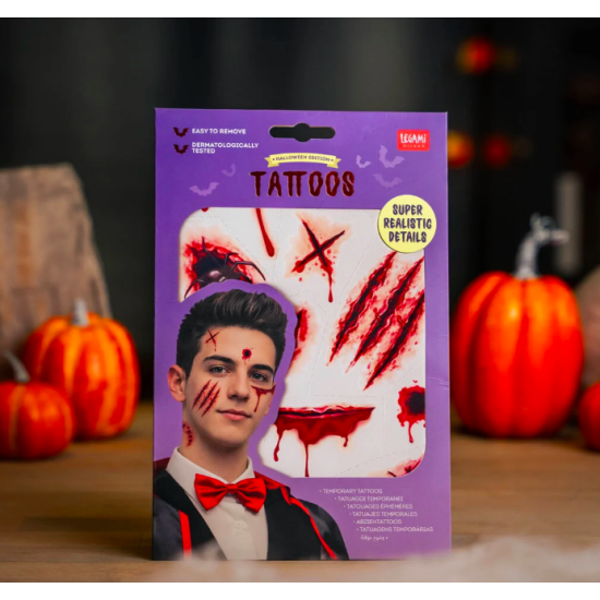 Tatouages éphémères - Scar Halloween - Legami
