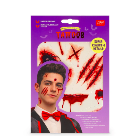 Tatouages éphémères - Scar Halloween - Legami
