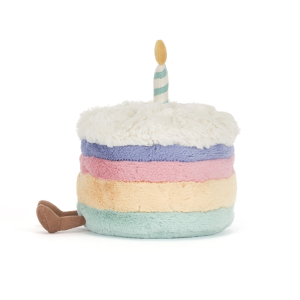 Jellycat Rainbow Cake – Peluche Amuseables Gâteau Arc-en-ciel