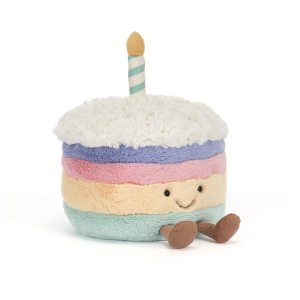 Jellycat Rainbow Cake – Peluche Amuseables Gâteau Arc-en-ciel