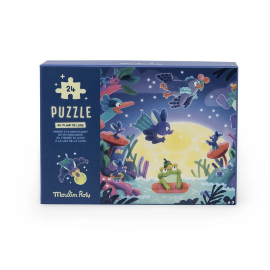 Puzzle phosphorescent 24 pcs Au clair de lune - Moulin Roty