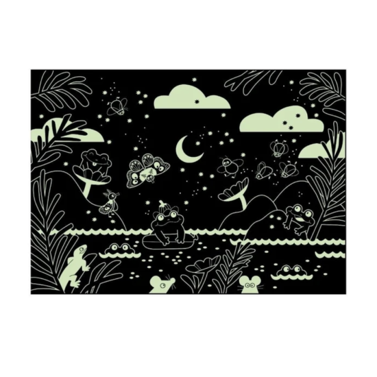Puzzle phosphorescent 24 pcs Au clair de lune - Moulin Roty