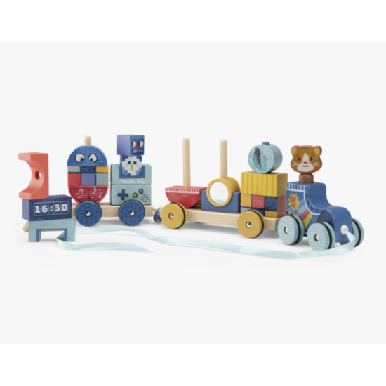 Train roller à tirer - Puce et Pilou - Moulin Roty