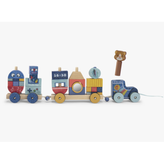 Train roller à tirer - Puce et Pilou - Moulin Roty