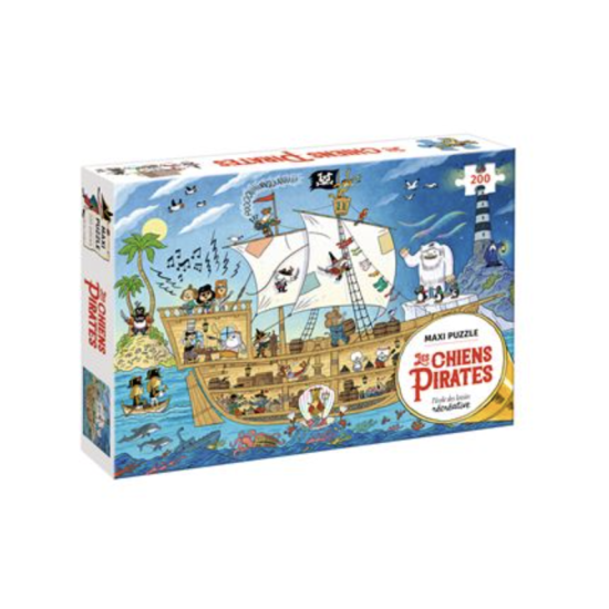 Maxi puzzle 200 pcs - Les chiens pirates - Ecole des loisirs