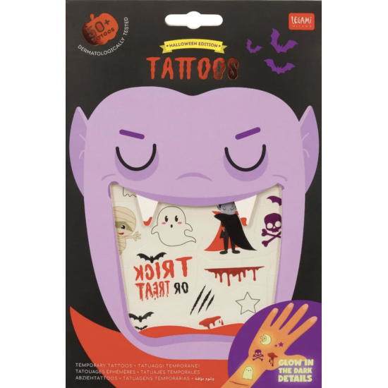 50 tatouages éphémères - Halloween - Legami