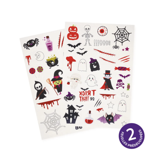 50 tatouages éphémères - Halloween - Legami