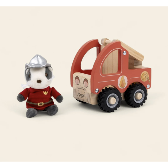 Petit camion pompier avec son ami miniature - Egmont Toys