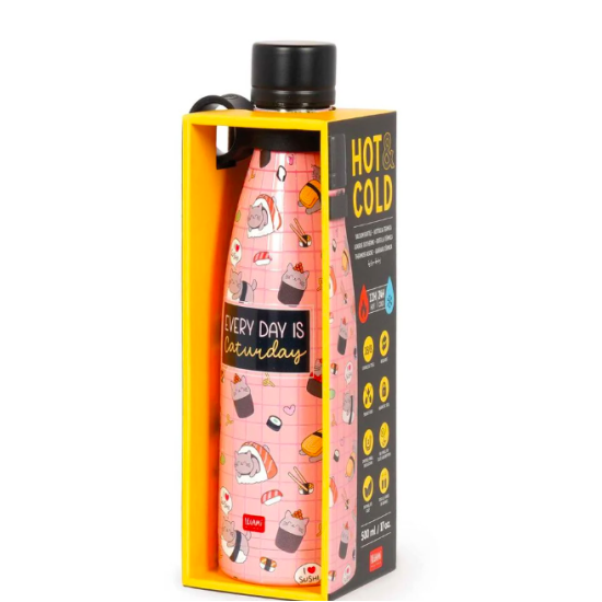 Gourde isotherme 500 ml Hot & Cold - Sushi Cat - Legami