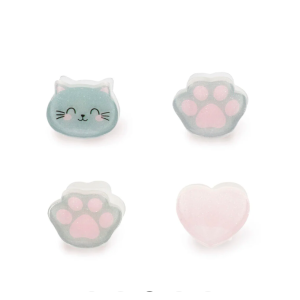 Set de 4 mini barrettes à cheveux Clip me up - Kitty - Legami