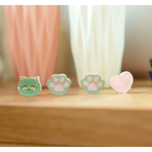 Set de 4 mini barrettes à cheveux Clip me up - Kitty - Legami