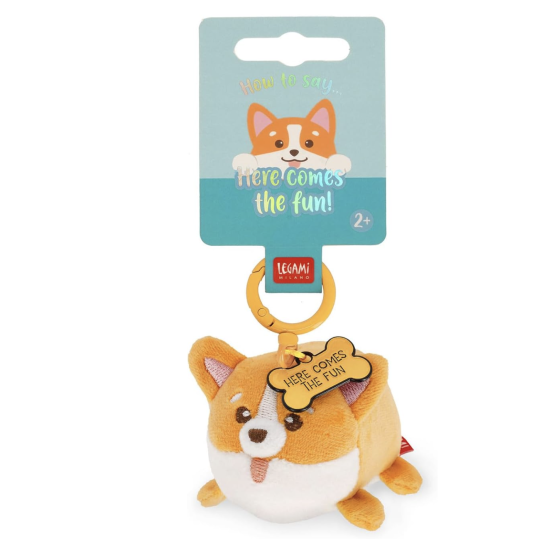Porte-clés en peluche - Tiny Super Soft - Corgi - Legami