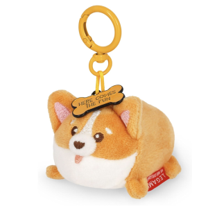 Porte-clés en peluche - Tiny Super Soft - Corgi - Legami