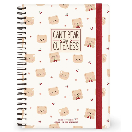 Carnet spirale A5 - Teddy Bear - Legami