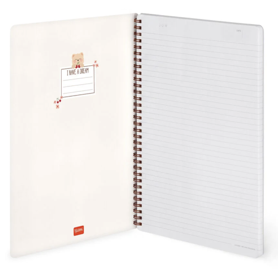 Carnet spirale A4 - Teddy Bear - Legami