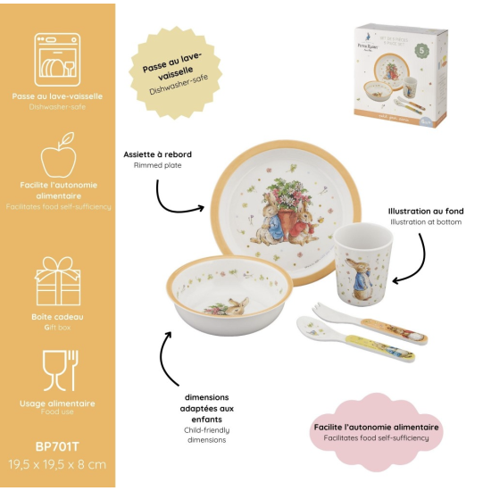 Coffret cadeau 5 pièces Pierre Lapin - Abricot - Petit Jour Paris
