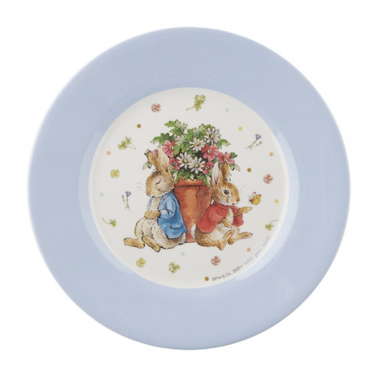 Assiette à dessert Pierre Lapin 20 cm - Bleue - Petit Jour Paris