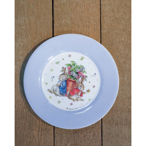 Assiette à dessert Pierre Lapin 20 cm - Bleue - Petit Jour Paris