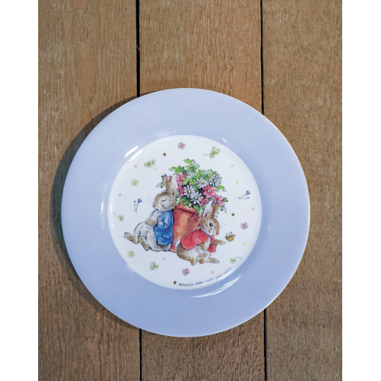 Assiette à dessert Pierre Lapin 20 cm - Bleue - Petit Jour Paris