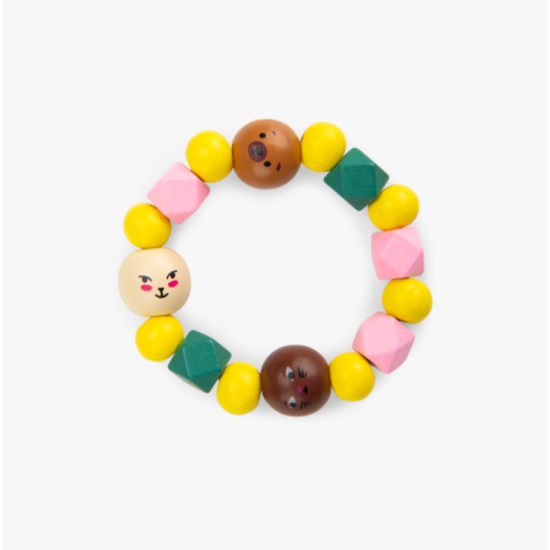 Coffret perles en bois colorées - Les Minouchkas - Moulin Roty