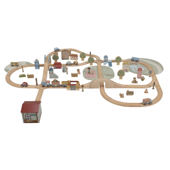 Circuit de train XXL en bois - Little Dutch