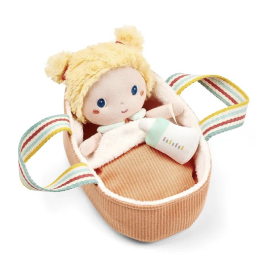 Poupée en tissu Méla et son couffin - 21 cm - Lilliputiens