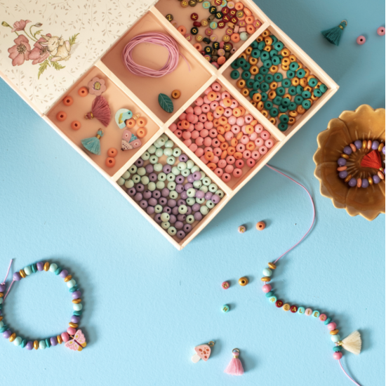 Coffret perles en bois - Les Rosalies - Moulin Roty